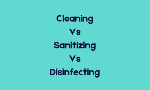 cleaning vs sanitizing vs disinfecting